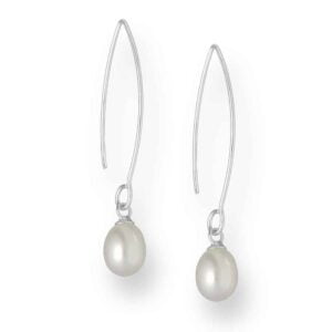 925 Sterling Silver Hook Earrings with Freshwater Pearls