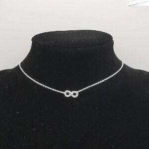 925 Sterling Silver Infinity Choker <span class="custom_location">- 5E05UK</span>