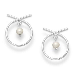 925 Sterling Silver Push-Back Earrings with Freshwater Pearls