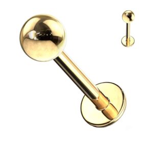 Gold Plated Micro Labret Stud