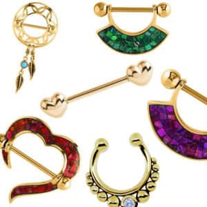 Gold Plated Nipple Jewellery