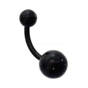 Flexible Glitter UV Banana Bell - Black