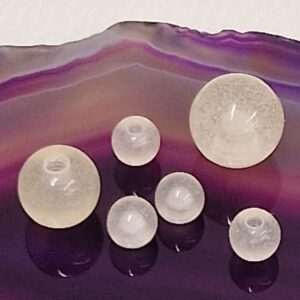 Glow in the Dark Threaded Ball - Clear Pink