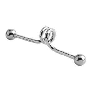 Surgical Steel Industrial Scaffold Barbell - Spiral