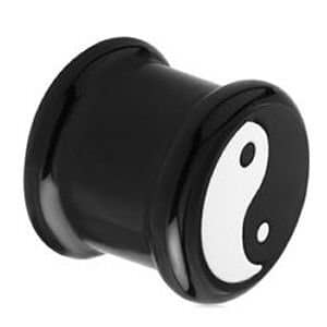 Acrylic & Silicone Flesh Plug - 8 Ball