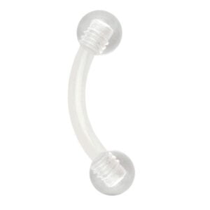 Acrylic Flexible Curved Barbell - Clear