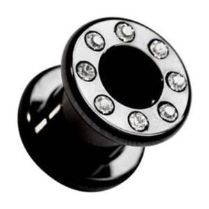 Acrylic Jewelled Flesh Tunnel