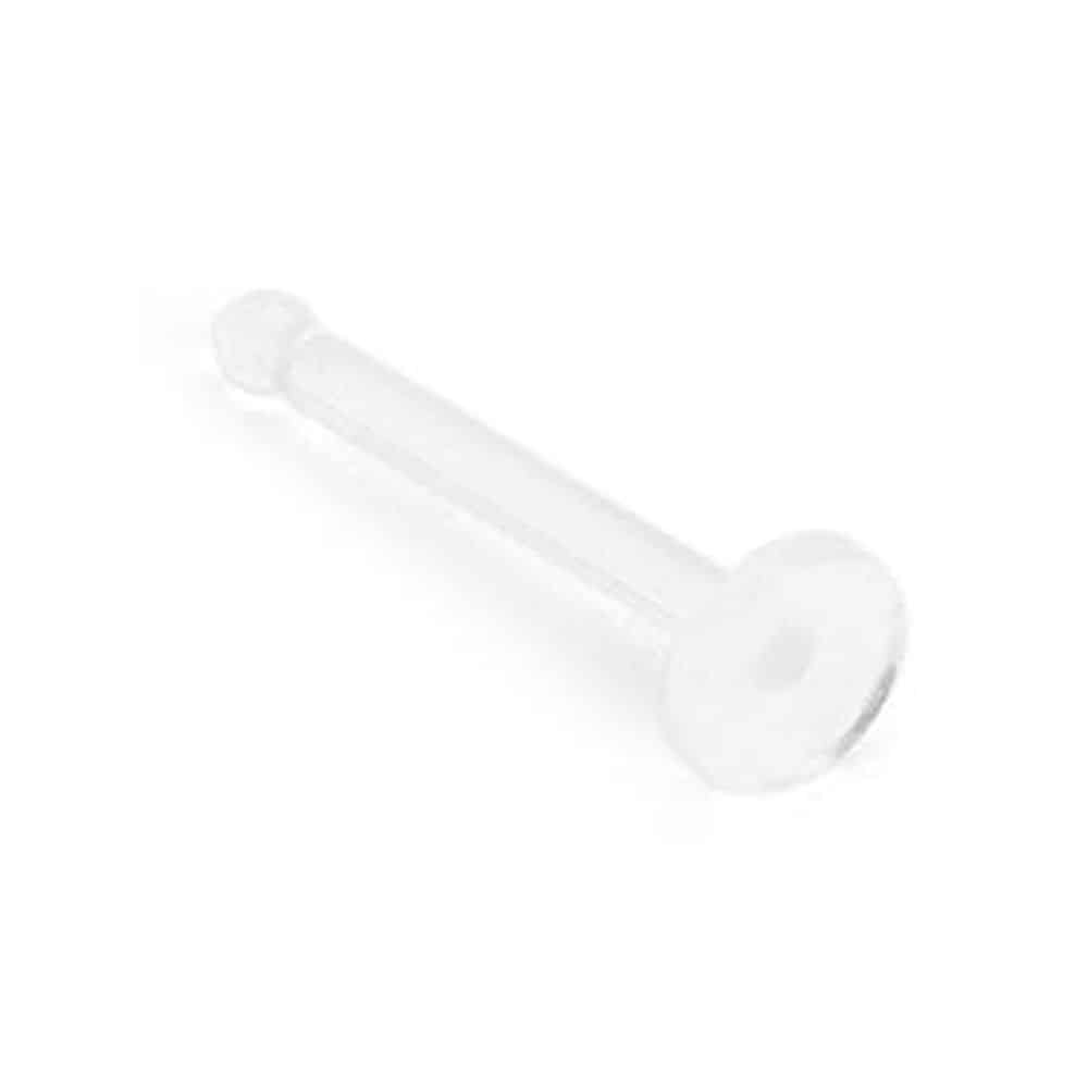 Bio Flex Flat top Nose Bone Retainer Clear 101A876 Body Jewellery