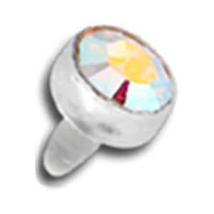 Bio Flex Push-Fit Jewelled Disc - Crystal AB