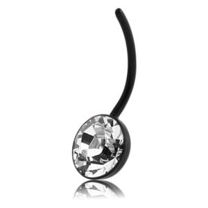 Black Bio-Flex Jewelled Banana Bell - Clear