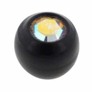 Black Bio-Flex Jewelled Push-Fit Ball - AB <span class="custom_location">- 37A12UK</span>