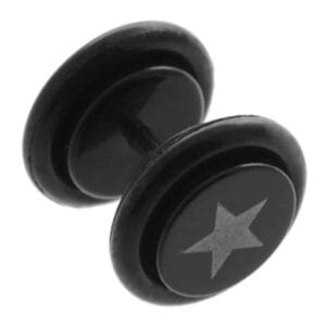 Black Fake Flesh Plug - Star <span class="custom_location">- 9C04UK</span>