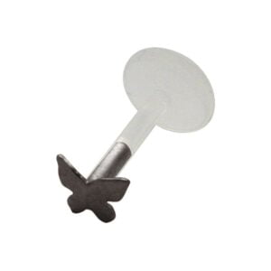 Black Rhodium Plated Push-Fit Accessory - Butterfly