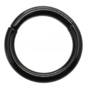 Black Steel Smooth Segment Ring