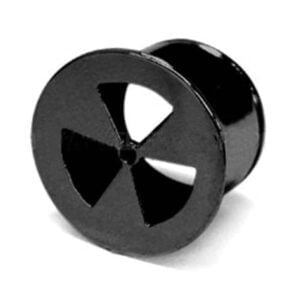 Black Surgical Steel Flesh Tube - Radiation