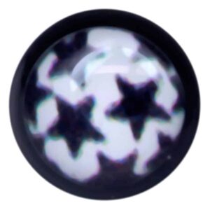 Blackline Internally Threaded Ikon Disc - Black Stars on White