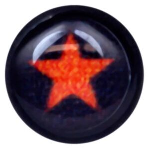 Blackline Internally Threaded Ikon Disc - Red Star on Black