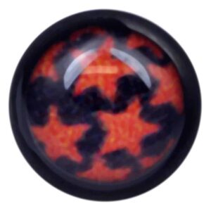Blackline Internally Threaded Ikon Disc - Red Stars on Black
