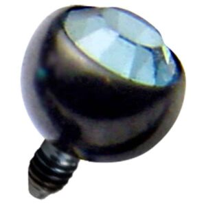 Blackline™ Jewelled Ball for Internally Threaded Jewellery - Light Blue