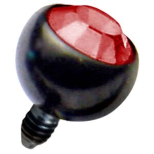 Blackline™ Jewelled Ball for Internally Threaded Jewellery - Red