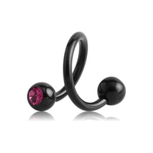 Blackline Jewelled Body Spirals - Fuchsia