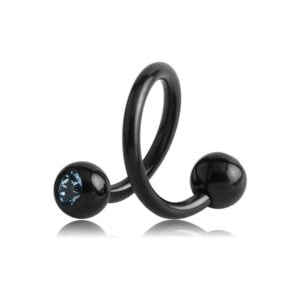 Blackline Jewelled Body Spirals - Light Blue
