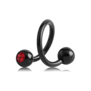 Blackline Jewelled Body Spirals - Red