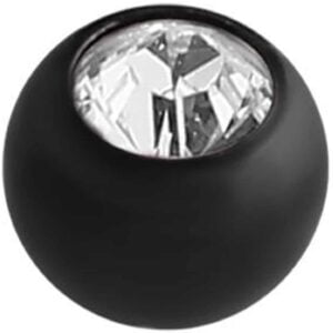 Blackline Threaded Jewelled Ball - Clear
