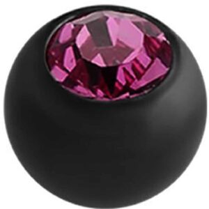 Blackline Threaded Jewelled Ball