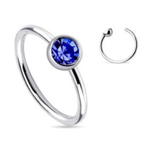 Blue Jewel Fake Nose Ring