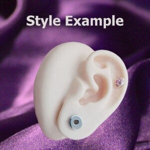 Brainy Skull Ear Piercing Stud
