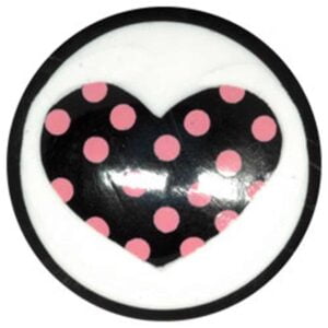 Buffalo Flesh Plug - Sakura Heart on White