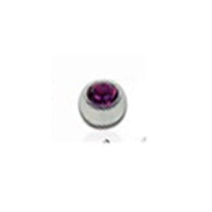 Clear Bio-Flex Jewelled Push-Fit Ball - Purple