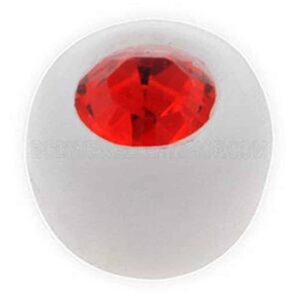 Clear Bio-Flex Jewelled Push-Fit Ball - Red