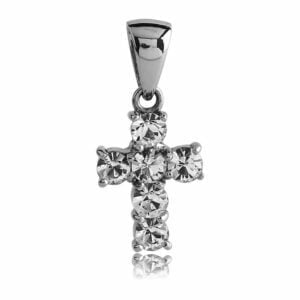 Clear CZ Cross Pendant