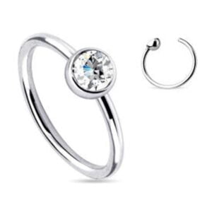 Clear Jewel Fake Nose Ring