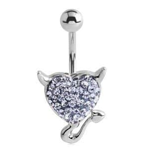 Crystal Devil Heart - Clear