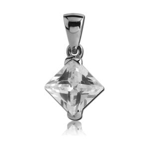 CZ Diamond Shape Pendant
