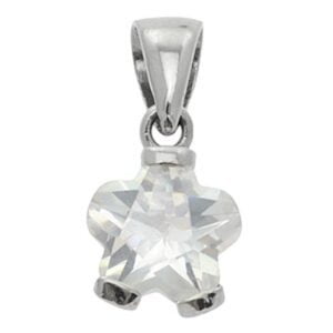 CZ Round Star Pendant