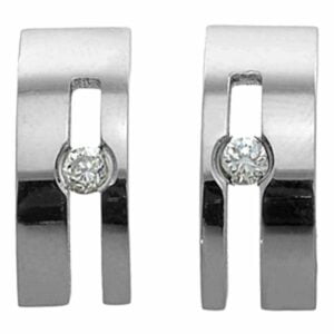 CZ Stainless Steel Stud Earrings