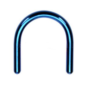 Dark Blue Steel Septum Retainer