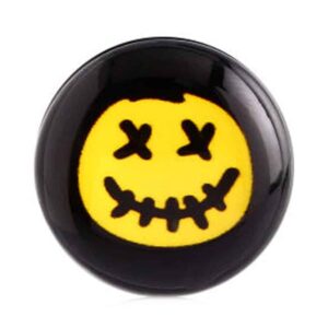 Fake Ear Plug - Stitched Smiley