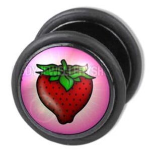 Fake Ear Plug - Strawberry
