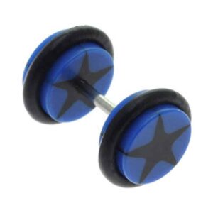 Fake Flesh Plug - Blue Star