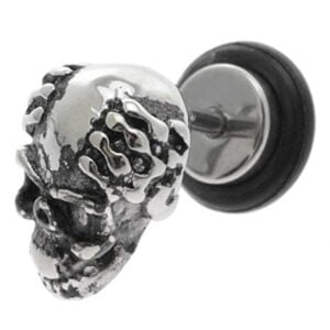 Fake Flesh Plug - Casted Ape Skull