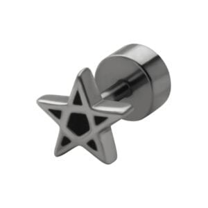 Fake Plug Earring - Pentagram