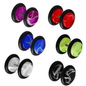 Fake UV Acrylic Marble Flesh Plug