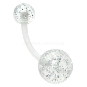Flexible Glitter UV Banana bell - Clear