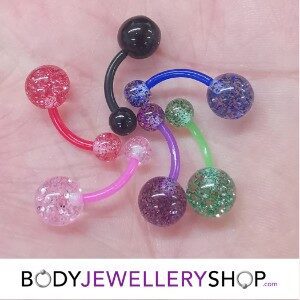 Flexible Glitter UV Banana Bell - Green
