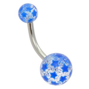 Glitter Ball Banana Bell - Blue Stars